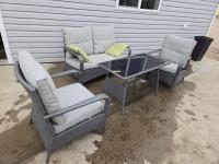 4 Piece Patio Set with Cushions