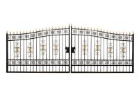 TMG Industrial TMG-MG20 20 Ft Bi-Parting Deluxe Wrought Iron Ornamental Gate