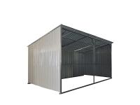 TMG Industrial TMG-MS1220L 12 Ft X 20 Ft Galvanized Metal Livestock Shed