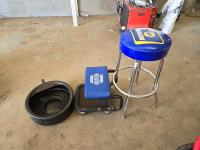 Shop Stool, Mechanics Stool & Poly Drain Pan