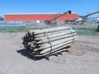 (50) 5-6 Inch X 8 Ft Treated Fence Posts