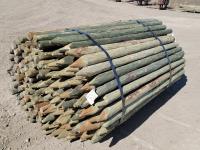 (180) 2-3 Inch X 7 Ft Treated Fence Posts