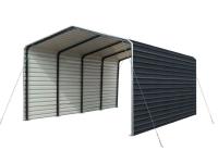 TMG Industrial TMG-MSC1220F 12 Ft X 20 Ft Metal Shed Carport with 8 Ft Enclosed Sidewalls