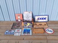 Assortment of Wooden and Decor Signs