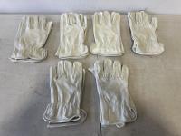 (6) Pairs of Leather Gloves - Size XL