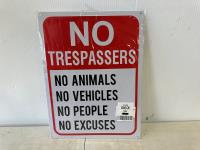 Tin Sign - No Trespassers