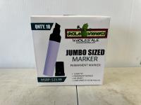 10 Piece Jumbo Sized Permanent Markers