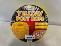 250 Ft 3/8 Inch Yellow Poly Rope