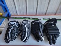 (2) Pairs of 15 Inch Hockey Gloves and Hockey Stick