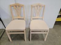 (2) Folding Wooden Chairs