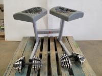 (2) 50 lb Adjustable Dumbbells with Rack