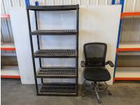 Poly Shelf and Office Chair