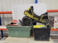 Qty of Electrical Supplies, Insulation Snake and Reebok Sports Duffle Bag