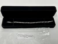 Smartlife Platinum Plated 0.5 Ct Pear Cut Tennis Bracelet