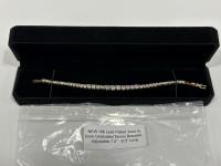 Smartlife 18K Gold Plated 3 mm to 6 mm Graduated Tennis Bracelet