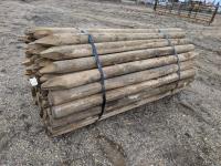 (70) 4-5 Inch X 8 Ft Treated Fence Posts