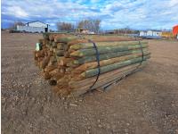 (110) 3-4 Inch X 8 Ft Treated Fence Posts