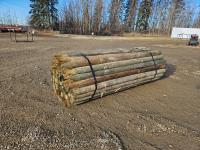 (70) 9 Ft 4-5 Inch Treated Sharpened Posts