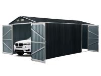 TMG Industrial TMG-MS1320A 13 Ft X 20 Ft Metal Garage Shed with Double Front Doors