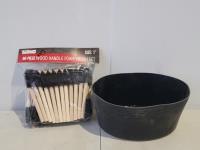 Rubber Tub and Foam Brushes