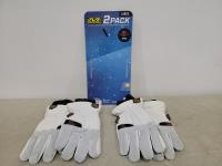 (2) Pairs of Insulated Leather Work Gloves - Size Large