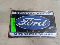 Tin Sign - Genuine Ford Parts Authorized Dealer