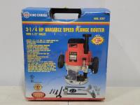 King Canada 3-1/4 HP Variable Speed Plunge Router