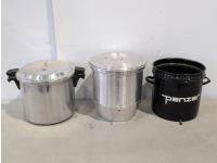 (2) Steam Juicers and Pressure Cooker Pot