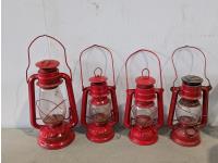 (4) Vintage Kerosene Lanterns