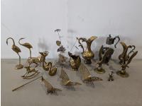 Qty of Vintage Brass Sculptures