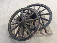 (2) 36 Inch Antique Wagon Wheels