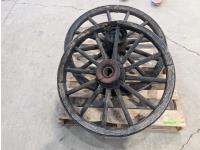 (2) 36 Inch Antique Wagon Wheels