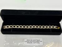 14K Gold Plated 14.0 mm Iced Out Cuban Link Bracelet