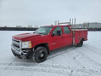 2009 Chevrolet Silverado 3500HD 4X4 Crew Cab Service Truck