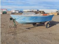 Custombuilt Hydroplane 12 Ft Outboard Boat w/ Trailer