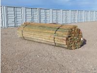 (100) 3-4 Inch X 14 Ft Treated Fence Rails