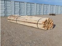 (120) 3-1/2 Inch X 12 & 16 Ft Rough Fence Rails