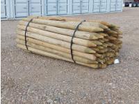 (70) 4-5 Inch X 8 Ft Treated Fence Posts