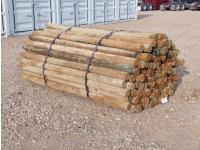 (110) 3-4 Inch X 8 Ft Treated Fence Posts