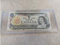 1973 Canadian One Dollar Bill