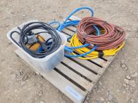 Qty of (3) Air Hoses w/ Misc Shop Supplies