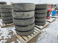 Qty of (10) 11R22.5 Tires w/ Rims