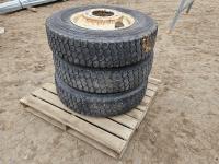 Qty of (3) 11R22.5 Tires w/ Rims