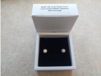 Smartlife Gold Plated 2.0Ct White Sapphire Halo Earrings