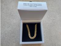 Smartlife 14K Gold Plated 8.0 mm Cuban Double Link Necklace