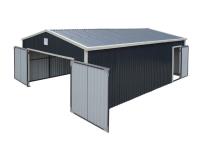 TMG Industrial TMG-MS1624 16 Ft X 24 Ft Metal Garage Shed with Double Front Doors