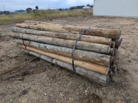 T6712R (35) 6-7 Inch X 12 Ft Treated Blunt Fence Rails