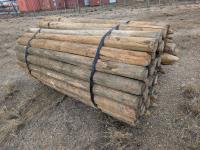 T4507P (80) 4-5 Inch X 7 Ft Treated Pointed Fence Posts