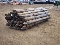 T6710C (35) 6-7 Inch X 10 Ft Treated Chiseled Posts