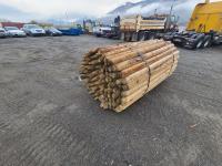 (115) 3-4 Inch X 7 Ft Treated Fence Posts